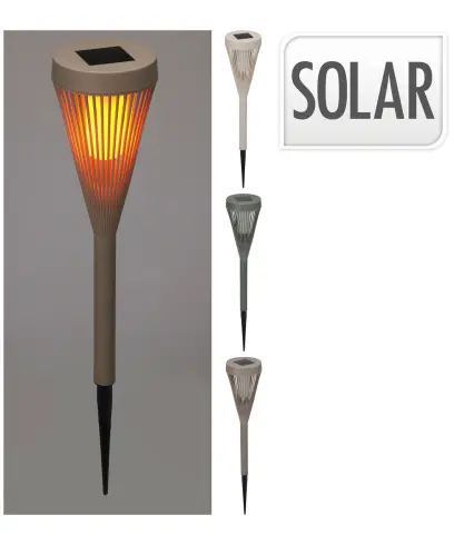lampa solární 7,5x46,5cm LED PP mix barev mat.