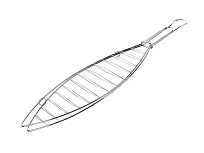 opékač na rybu 30cm BBQ, dřev. rukojeť
