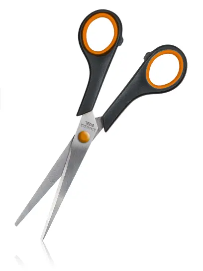 nůžky 17cm ORANŽ/ČER