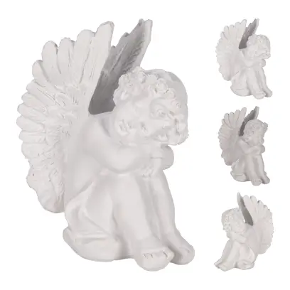 dekorace ANDĚL sedící 10cm BÍ mix