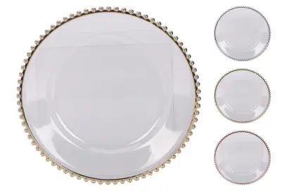 98379-387290 talíř 33cm PH TRA/barevné lemování mix barev