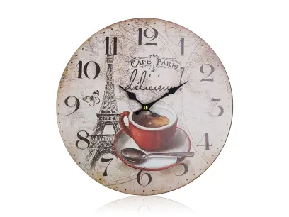 hodiny nástěnné CAFE PAR.34cm