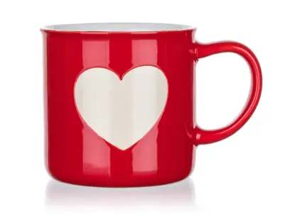 hrnek WHITE HEART 350 ml