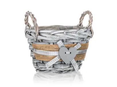 košík s uchy GRIS 14x10cm kul
