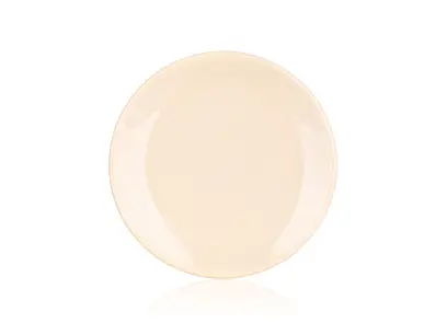 talíř dez.AMANDE 20cm béž lesk