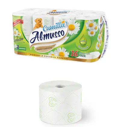 papír toaletní CAMILLA 3vrstvý BÍ (16ks) FSC