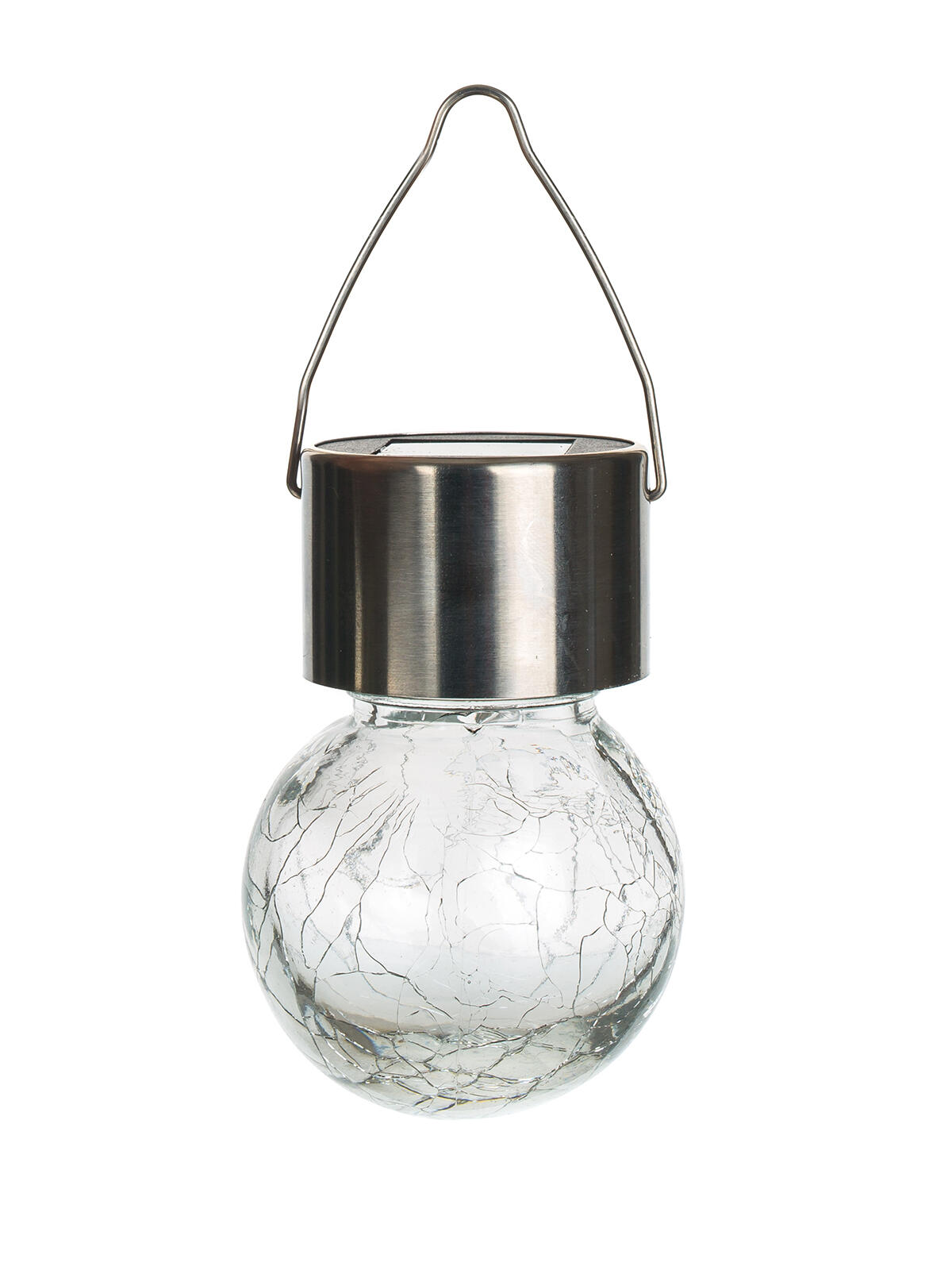 lampa solární HANG pr.6cm, v.9cm, 1LED, závěsná, čirá; nerez/sklo 0.13 Kg MTA MAXMIX Sklad14 327048