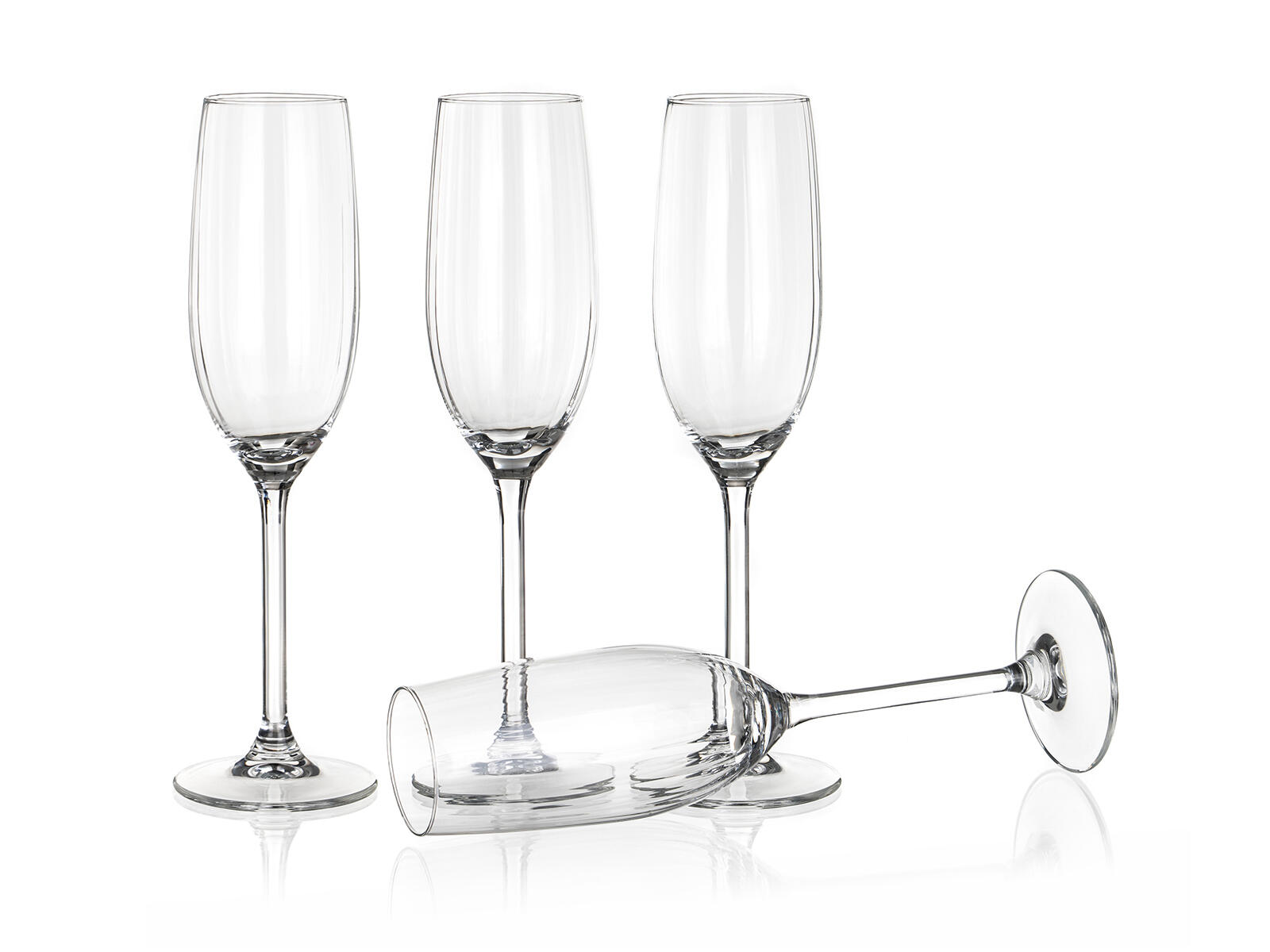 sklenice na šampus flétna 210ml PLISSÉ (4ks)