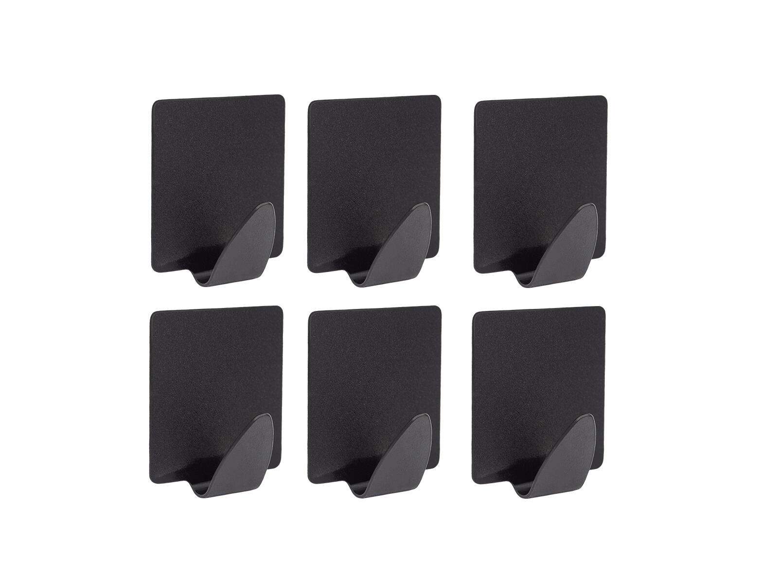 háček samolepicí obdél.ocel ČER (6ks)