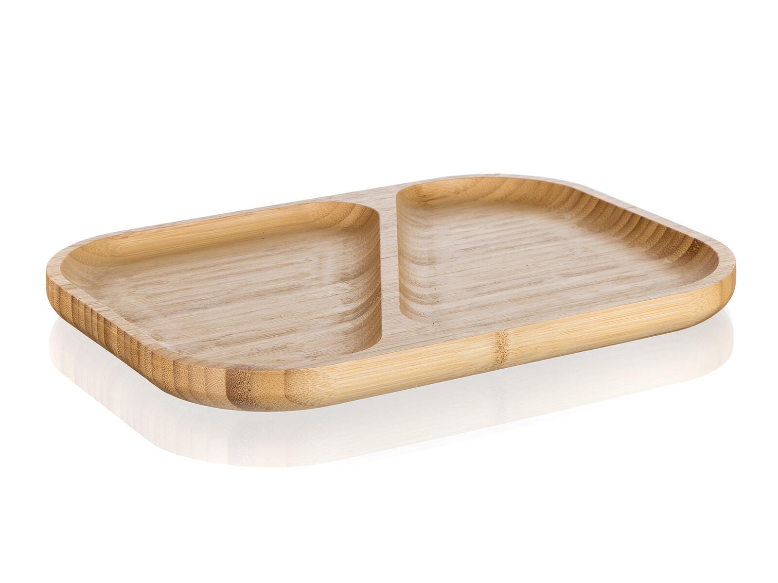 talíř servírovací 28,5x21x2cm dělený BRILLANTE bambus