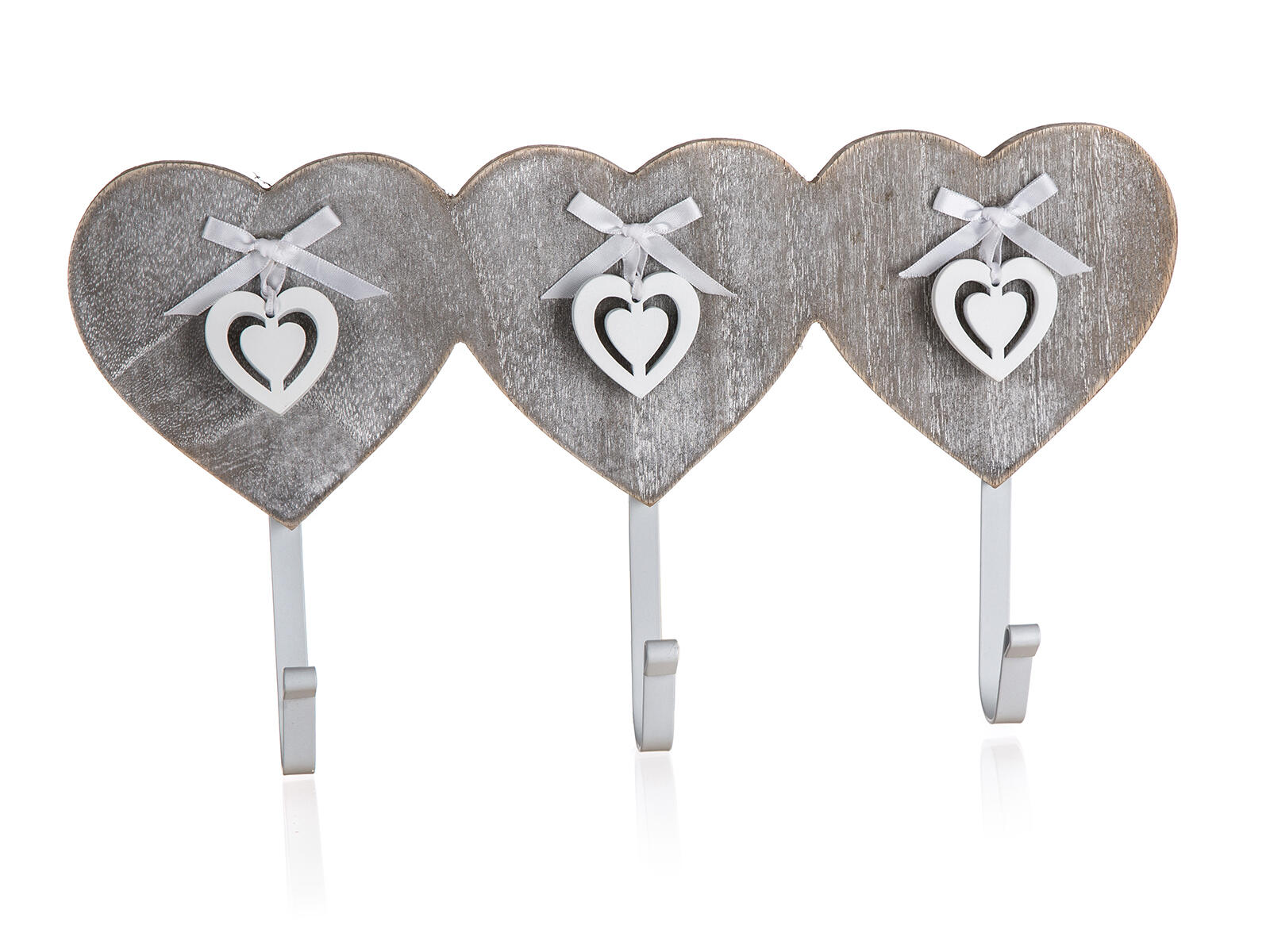 věšák 3 háčky HEART