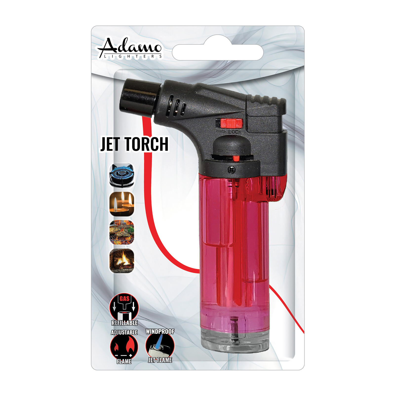 zapalovač 12cm plamínkový, tryskový, mix barev