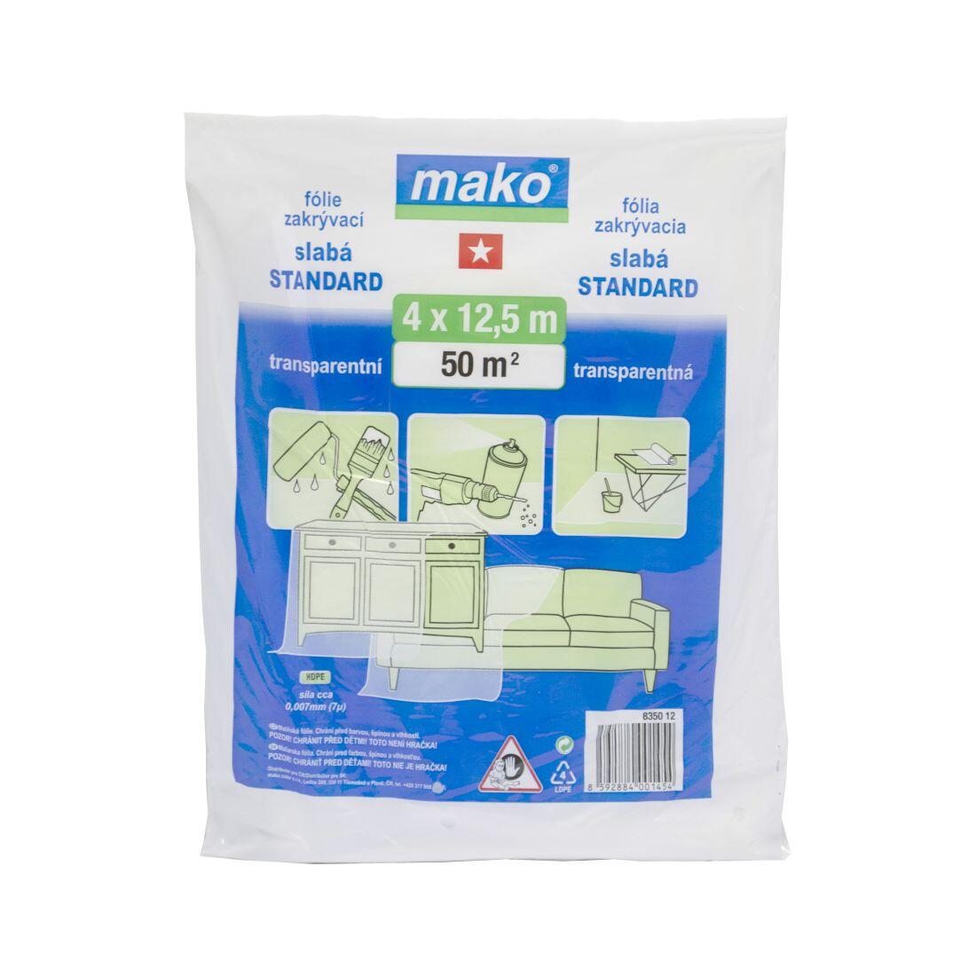 fólie zakrývací 4x12,5m, 7µm HDPE 0.1 Kg MTA MAXMIX Sklad14 825032