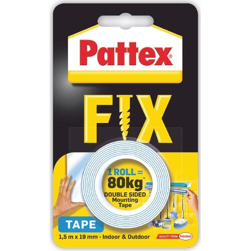 páska oboustr. 19mmx1,5m 80kg PATTEX SUPER FIX 0.02 Kg MTA MAXMIX Sklad14 507516
