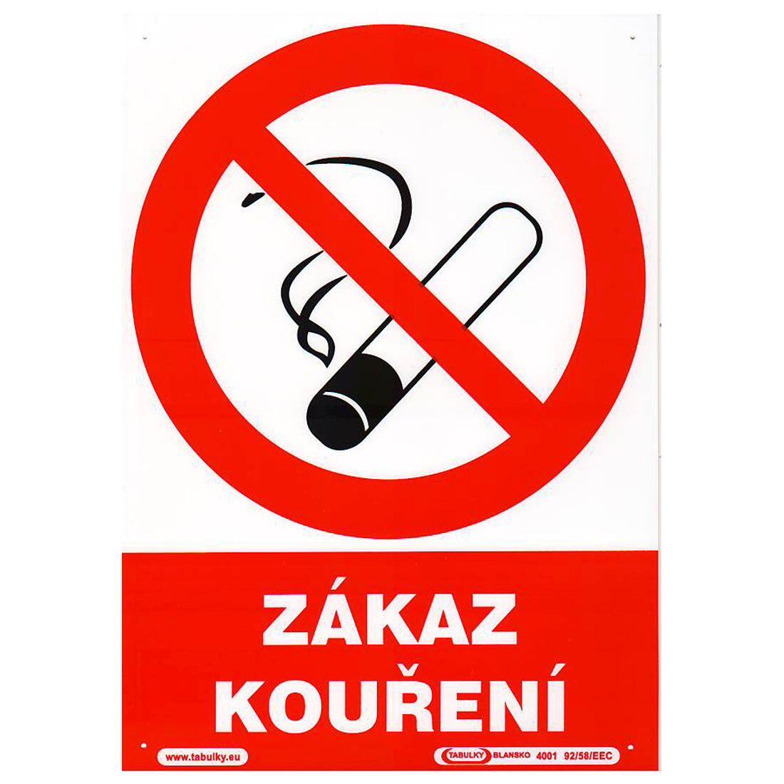 tabulka - ZÁKAZ KOUŘENÍ 210x297mm (A4) PH 0.03 Kg MTA MAXMIX Sklad14 588955