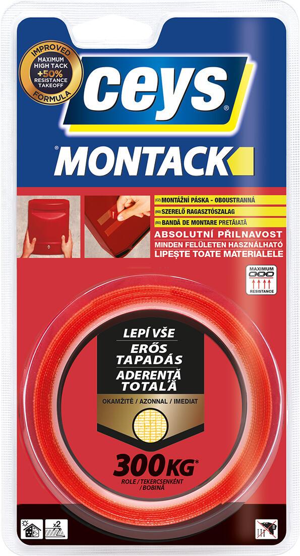 páska oboustr. 19mmx2,5m montážní MONTACKCEYS 0.07 Kg MTA MAXMIX Sklad14 505455