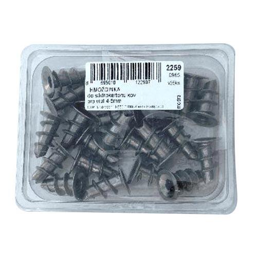 hmoždinka do sádrokartonu kov. 2259 (25ks) plast.obal 0.15 Kg MTA MAXMIX Sklad14 456613