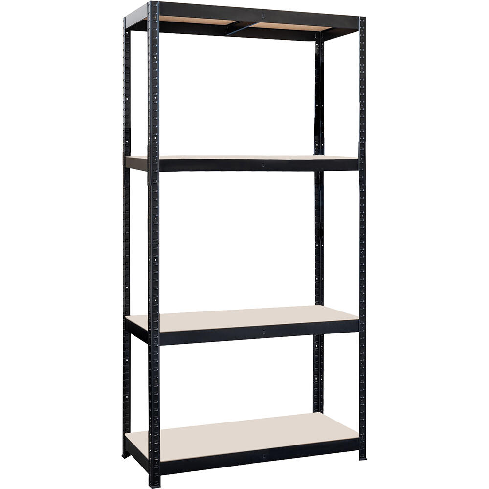 regál  900x450x1800mm, 4 police, ocel ČER + MDF deska 15.7 Kg MTA MAXMIX Sklad14 791475