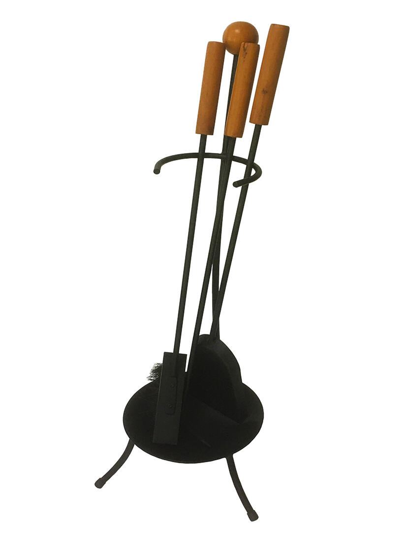 nářadí krb.v.67cm, ČER ocel/dřevo, sada 3díl. se stojánkem 3.06 Kg MTA MAXMIX Sklad14 760117