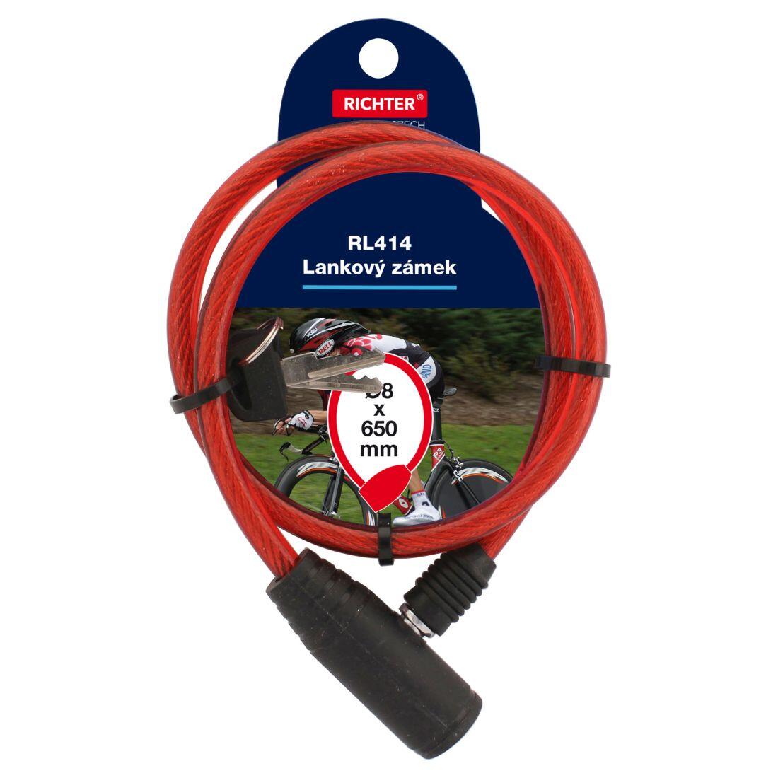 zámek lankový  8x 650mm 2 kl. ČRV RICHTER 0.12 Kg MTA MAXMIX Sklad14 495041