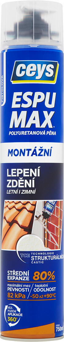 pěna montážní a lepicí 750ml pistolová CEYS 0.87 Kg MTA MAXMIX Sklad14 505819