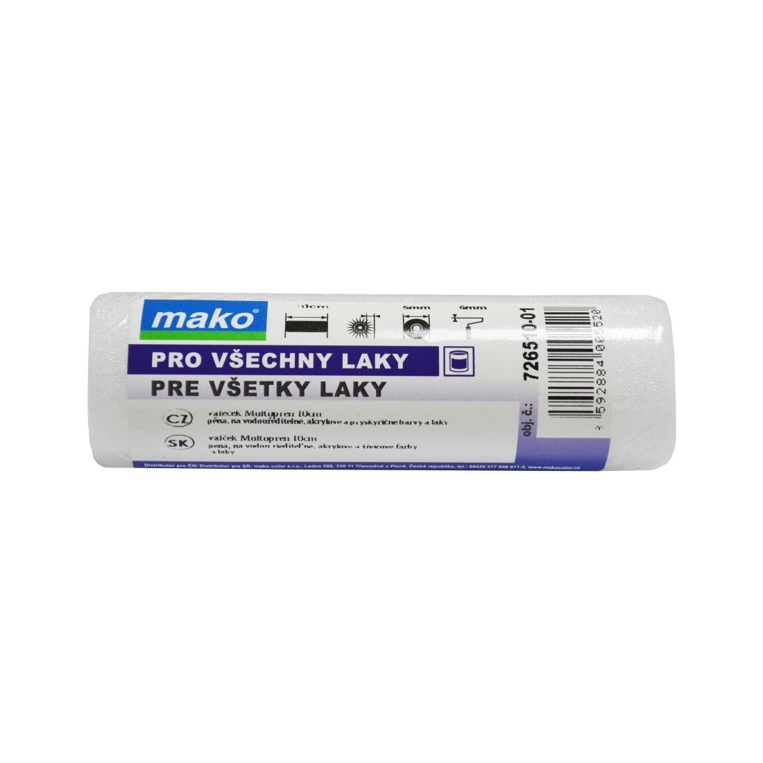 váleček malířský 100mm, pr.držadla 6mm MAKOPOREN 0.01 Kg MTA MAXMIX Sklad14 825516