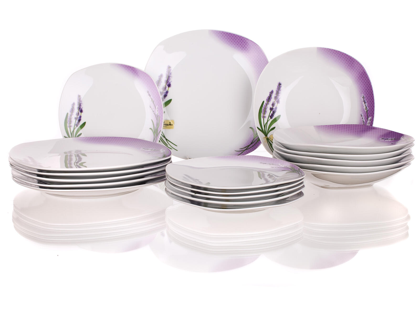 sada jídelní LAVENDER square 18díl. porcelánová 7.58 Kg MTA MAXMIX Sklad14 368962