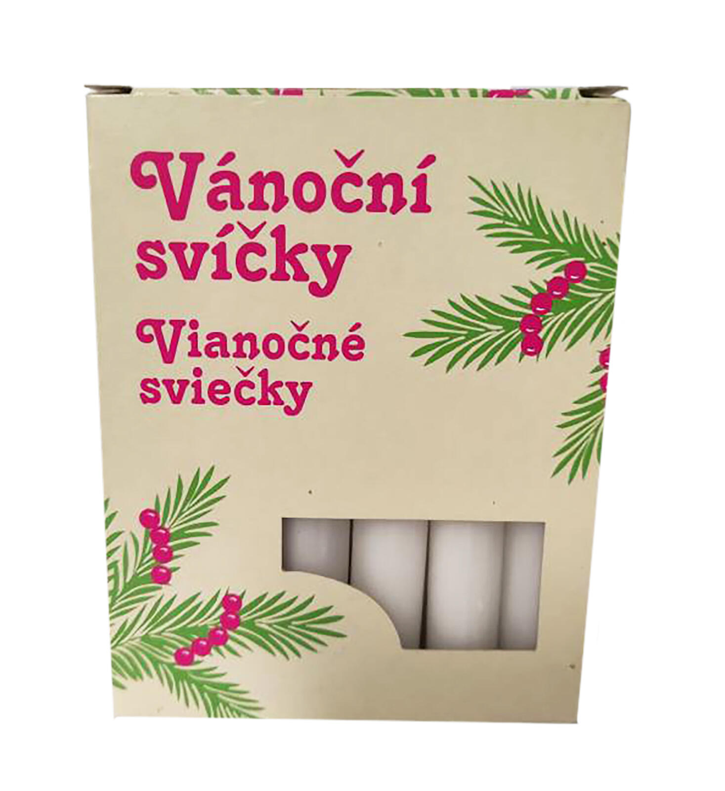 svíčka stromková 1,2x10cm BÍ (12ks) 0.13 Kg MTA MAXMIX Sklad14 665572 8595020326206