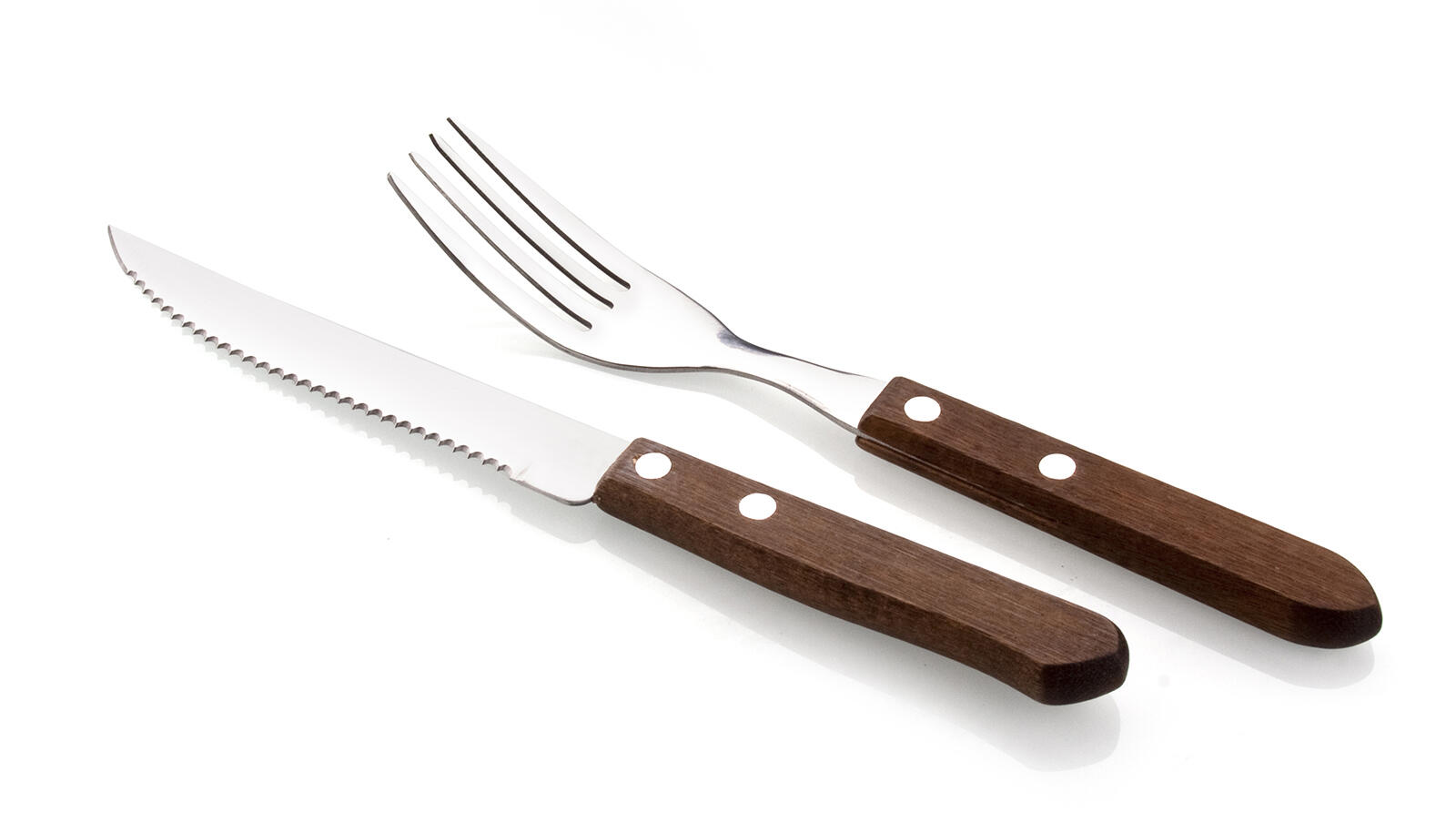 příbor steakový BBQ (6+6ks) nerez, dřev.rukojeť tm.