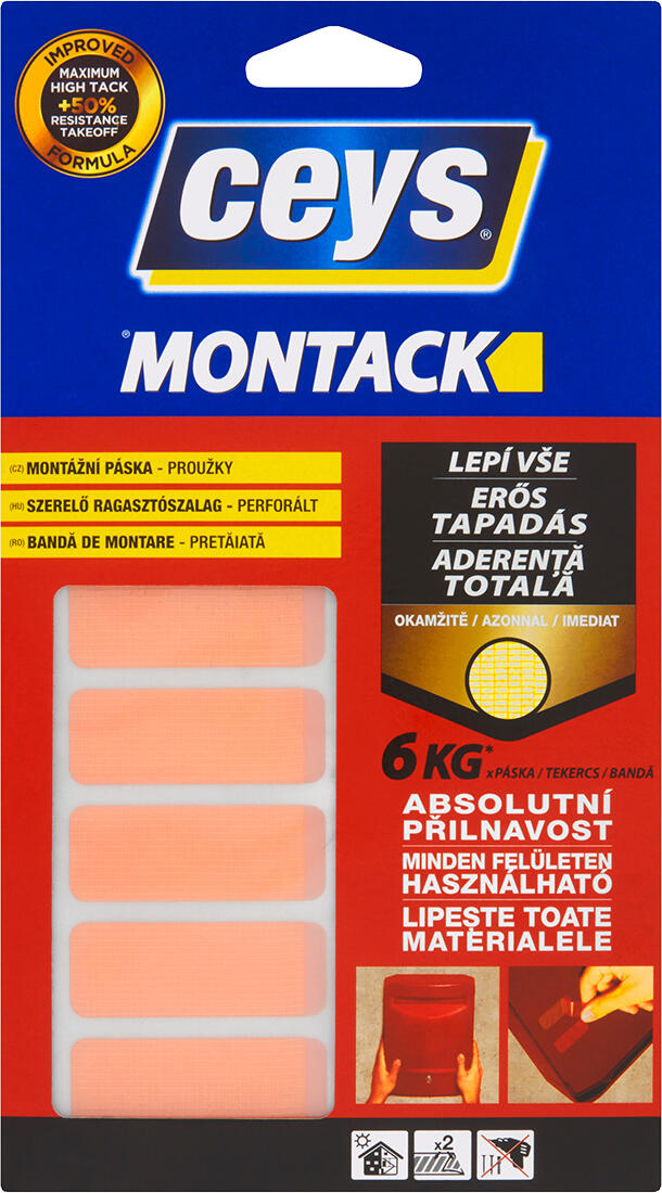 páska proužky 48x18mm (10ks)  MONTACK EXPRESS 0.03 Kg MTA MAXMIX Sklad14 505459