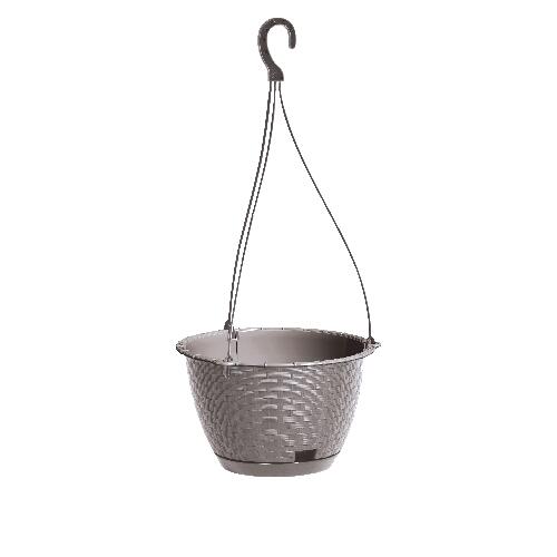 květináč RATOLLA ROUND 21,7 v.14,2cm,3,4l,BÉŽ tm. (7529U) závěsný 0.21 Kg MTA MAXMIX Sklad14 344645