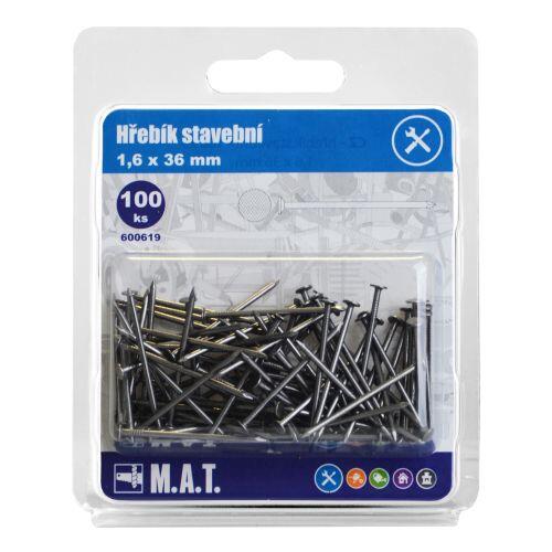 hřebík stavební  36x1,6mm (100ks) 0.07 Kg MTA MAXMIX Sklad14 600619