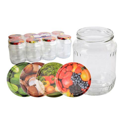 sklenice zavařovací  720ml TWIST 82 + víčka mix (8ks) 2.48 Kg MTA MAXMIX Sklad14 743063