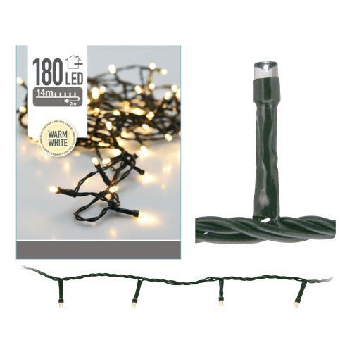 osvětlení vánoční 14m 180LED teplá BÍ venkovní 0.41 Kg MTA MAXMIX Sklad14 385437
