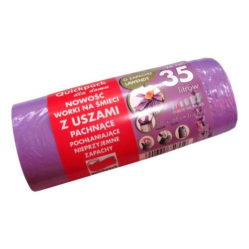 pytle na odpadky s uchy 35l (26ks) 50x56cm s aroma LEVANDULE 8µ 0.16 Kg MTA MAXMIX Sklad14 281535