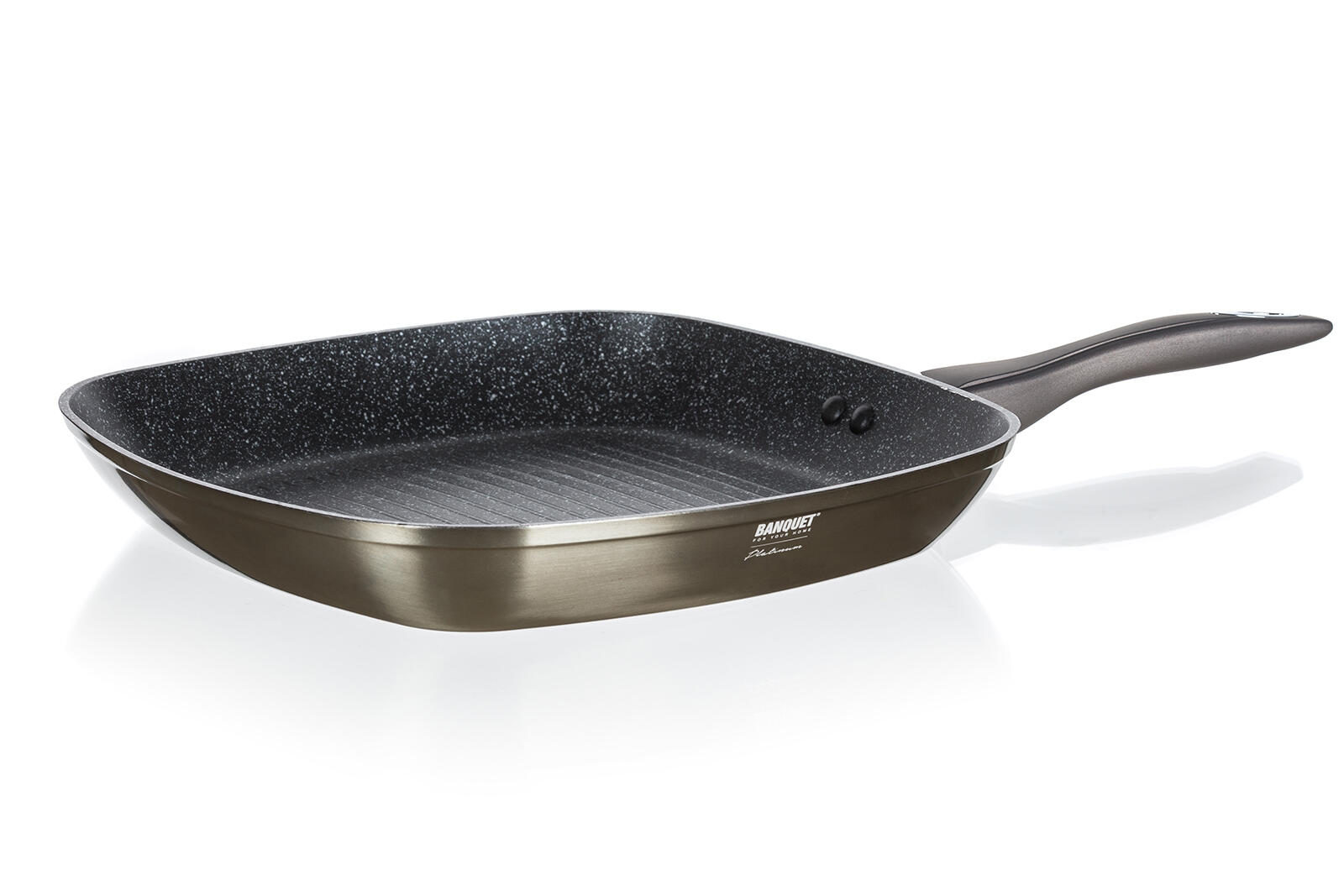 pánev steaková 28x28x4,8cm nepřiln.povrch METALLIC PLATINUM 0.94 Kg MTA MAXMIX Sklad14 369394