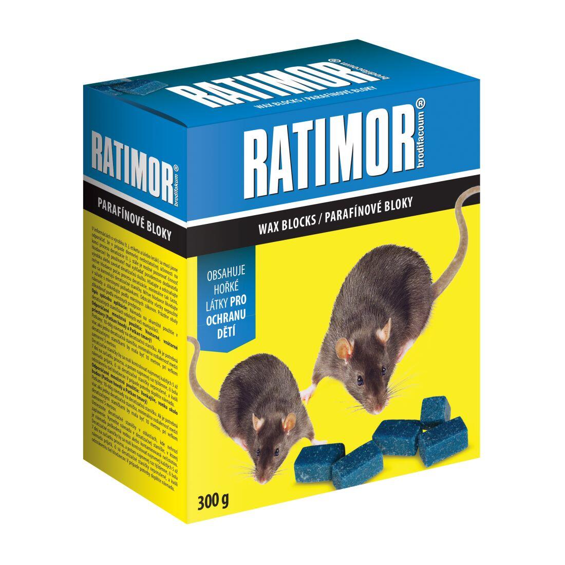 jed RATIMOR BRODIFACOUM parafínové bloky 300g 0.3 Kg MTA MAXMIX Sklad14 910645