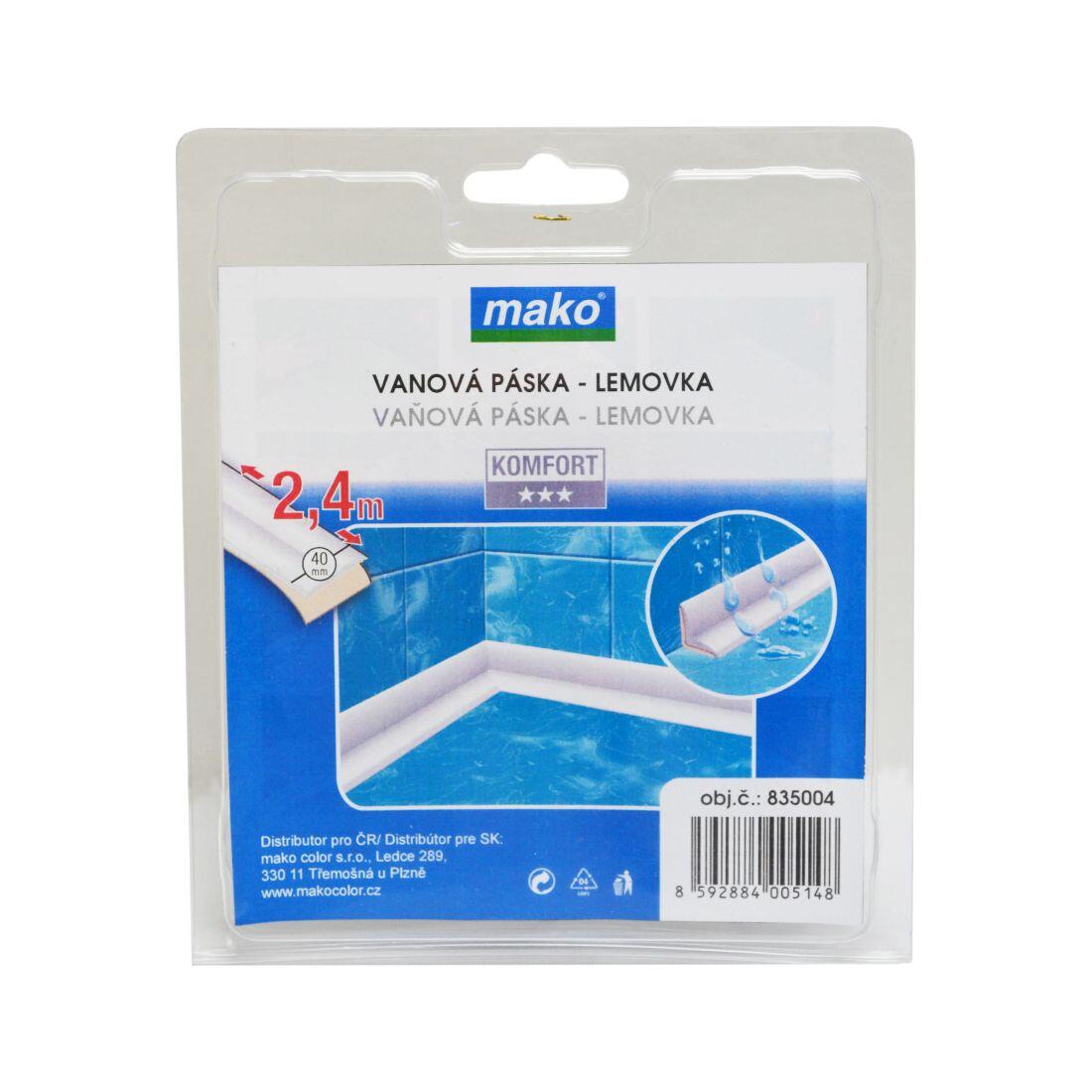 páska vanová lemovka 40mm/2,4m BÍ 0.21 Kg MTA MAXMIX Sklad14 825430