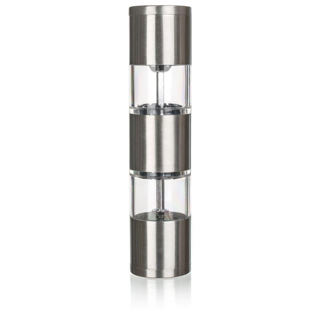 mlýnek na koření 19x4,5cm 2 v 1 CULINARIA Duo nerez/akryl 0.23 Kg MTA MAXMIX Sklad14 369811