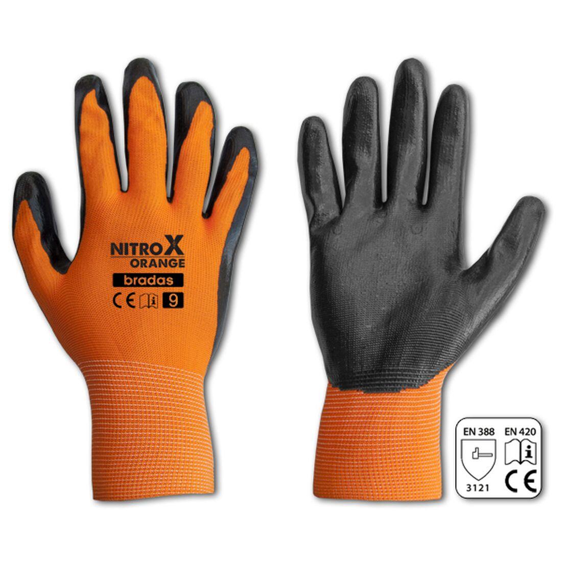 rukavice NITROX ORANGE nitril  8 0.04 Kg MTA MAXMIX Sklad14 715668