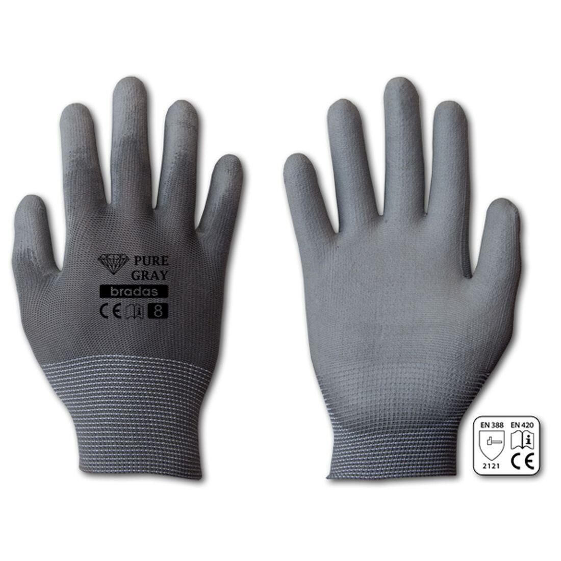 rukavice PURE GRAY PU  9 0.03 Kg MTA MAXMIX Sklad14 715678