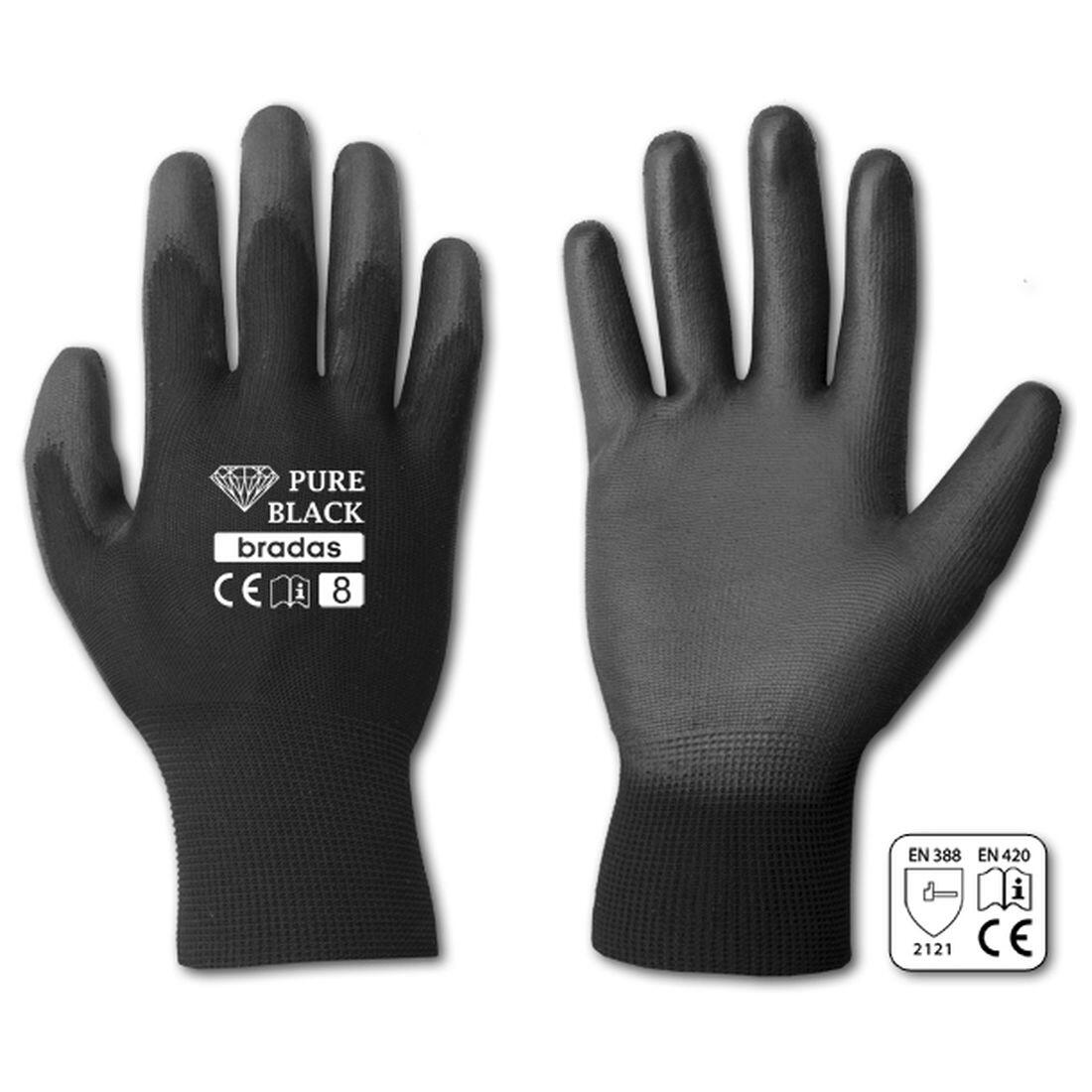 rukavice PURE BLACK PU  8 0.03 Kg MTA MAXMIX Sklad14 715680