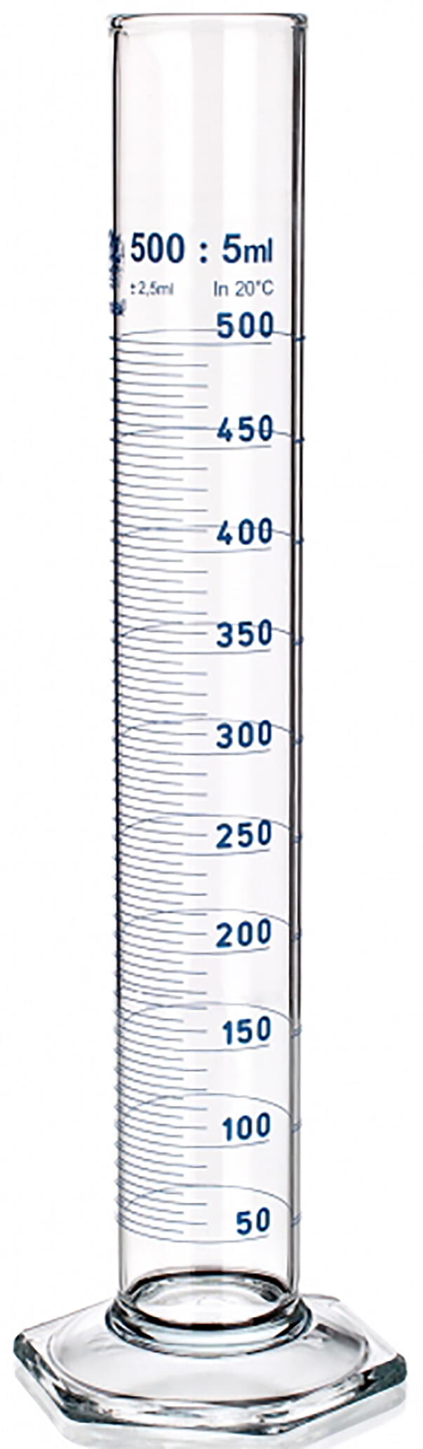 válec odměrný 500ml se 6hr.patkou a výlevkou skl.SIMAX 0.39 Kg MTA MAXMIX Sklad14 200001