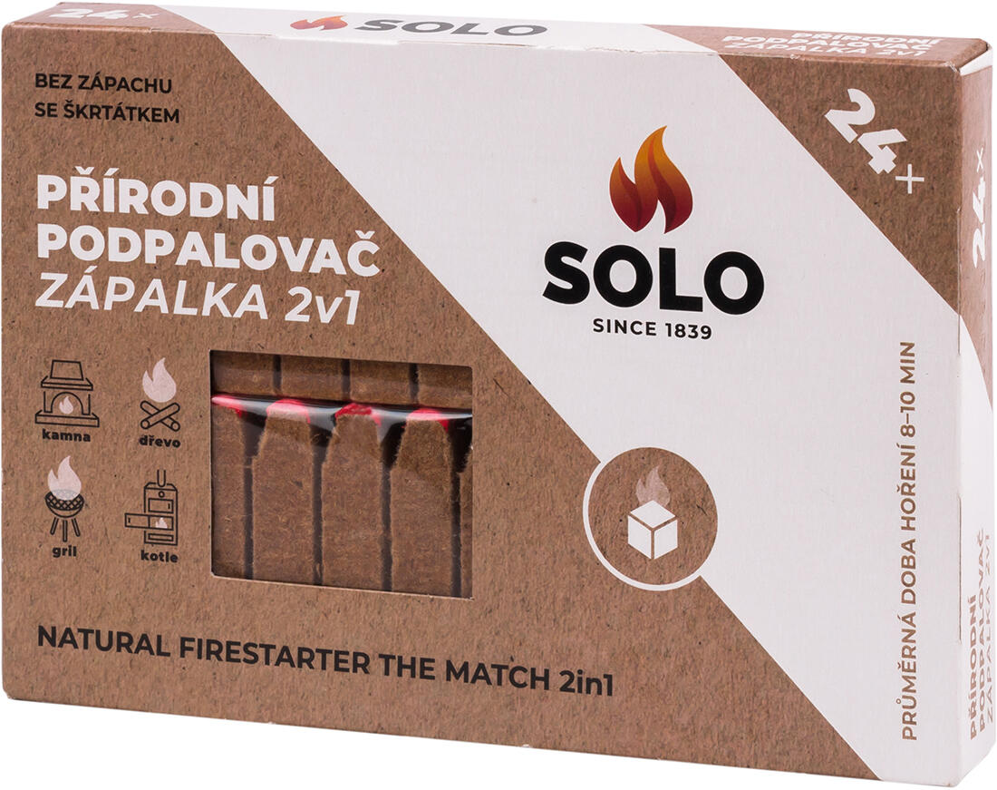 podpalovač přírodní 2v1 (24ks)  SOLO 0.23 Kg MTA MAXMIX Sklad14 667553