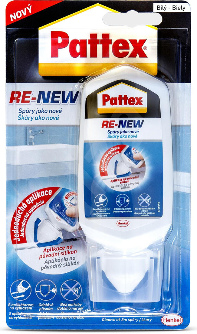 silikon opravný 80ml BÍ PATTEX RE-NEW 0.1 Kg MTA MAXMIX Sklad14 507612