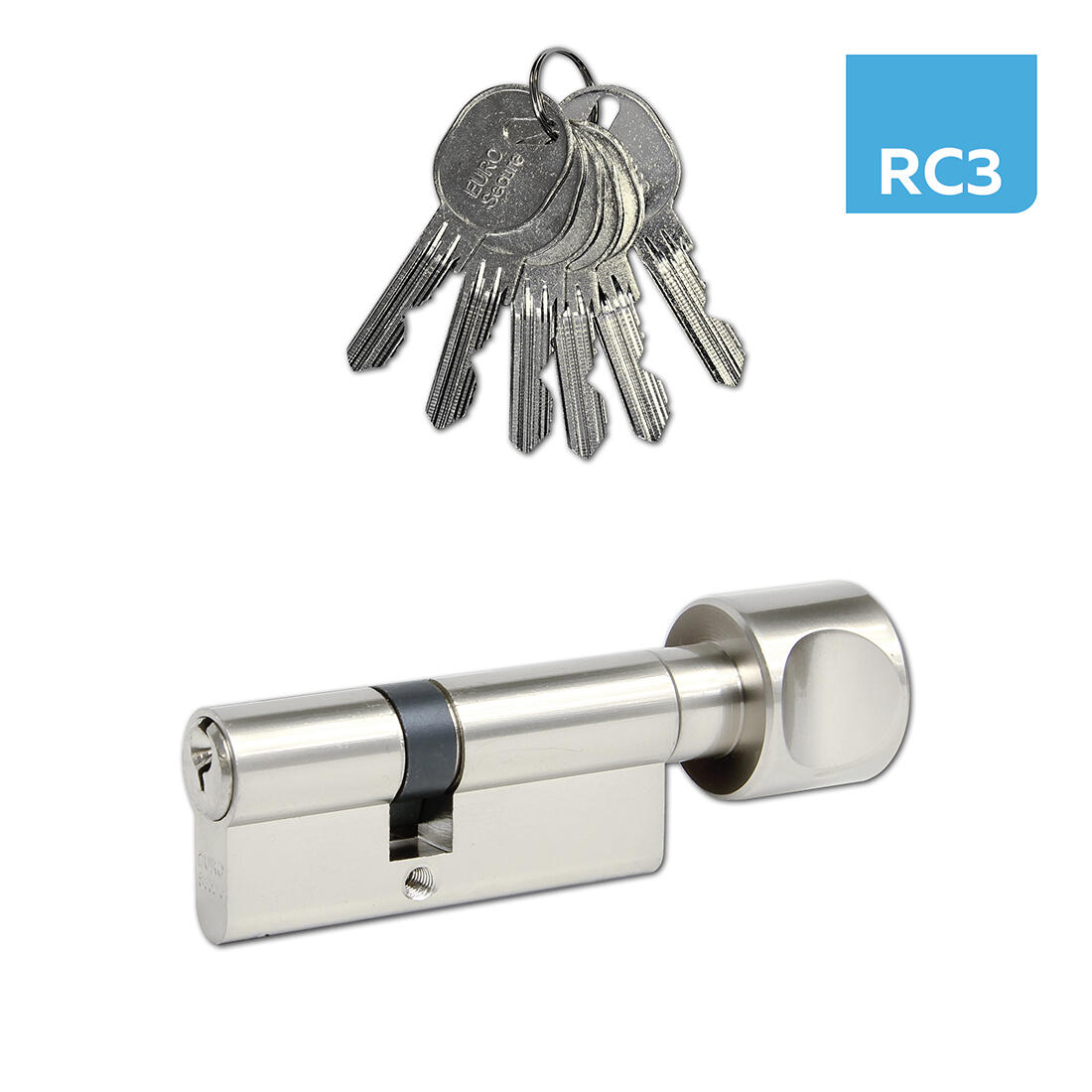 vložka cylindrická K30+30 s knoflíkem 6kl. Ni, 3.třída bezp.RICHTER 0.41 Kg MTA MAXMIX Sklad14 495124