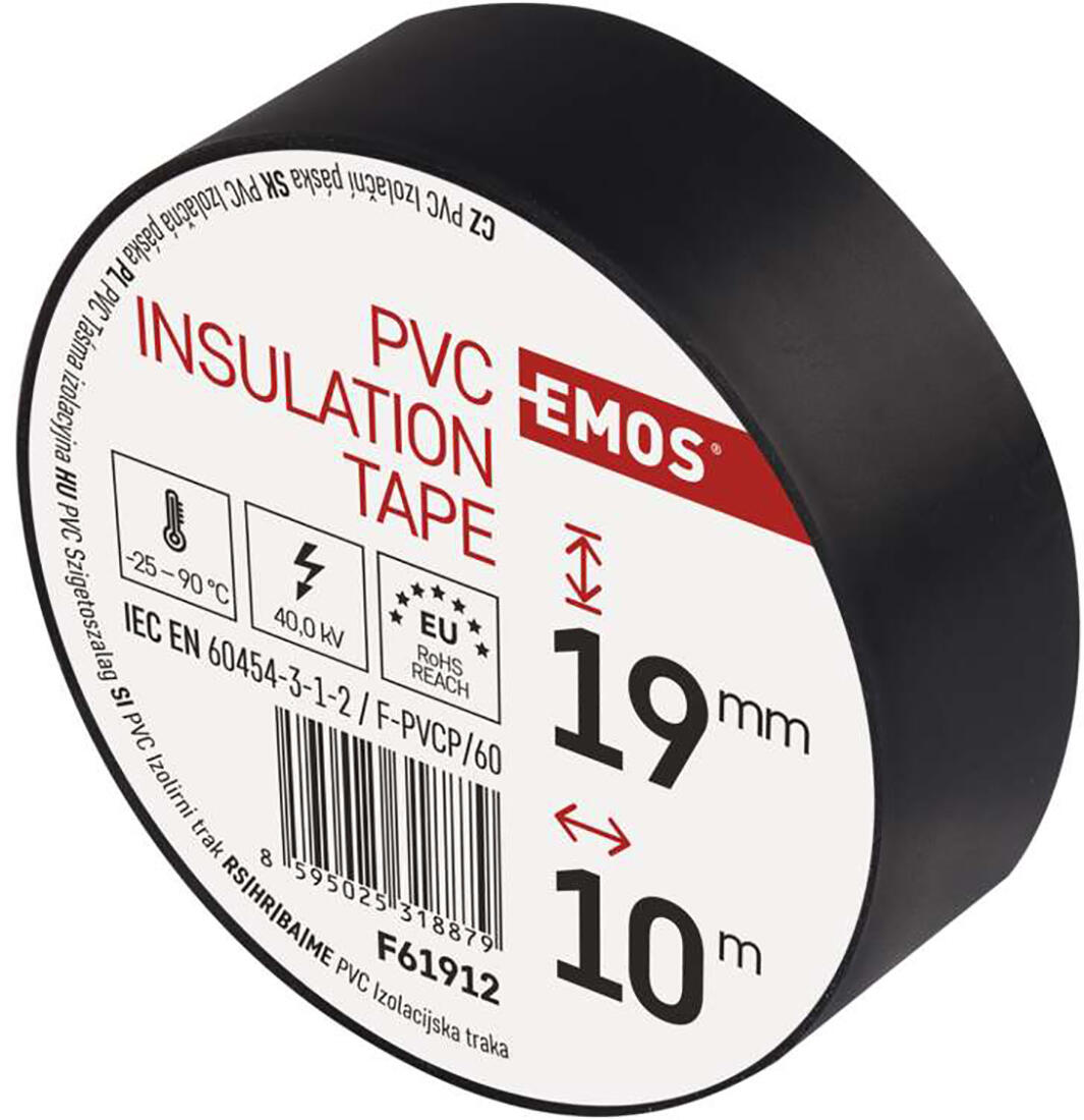 páska izolační 19mmx10m PVC ČER 0.04 Kg MTA MAXMIX Sklad14 101810