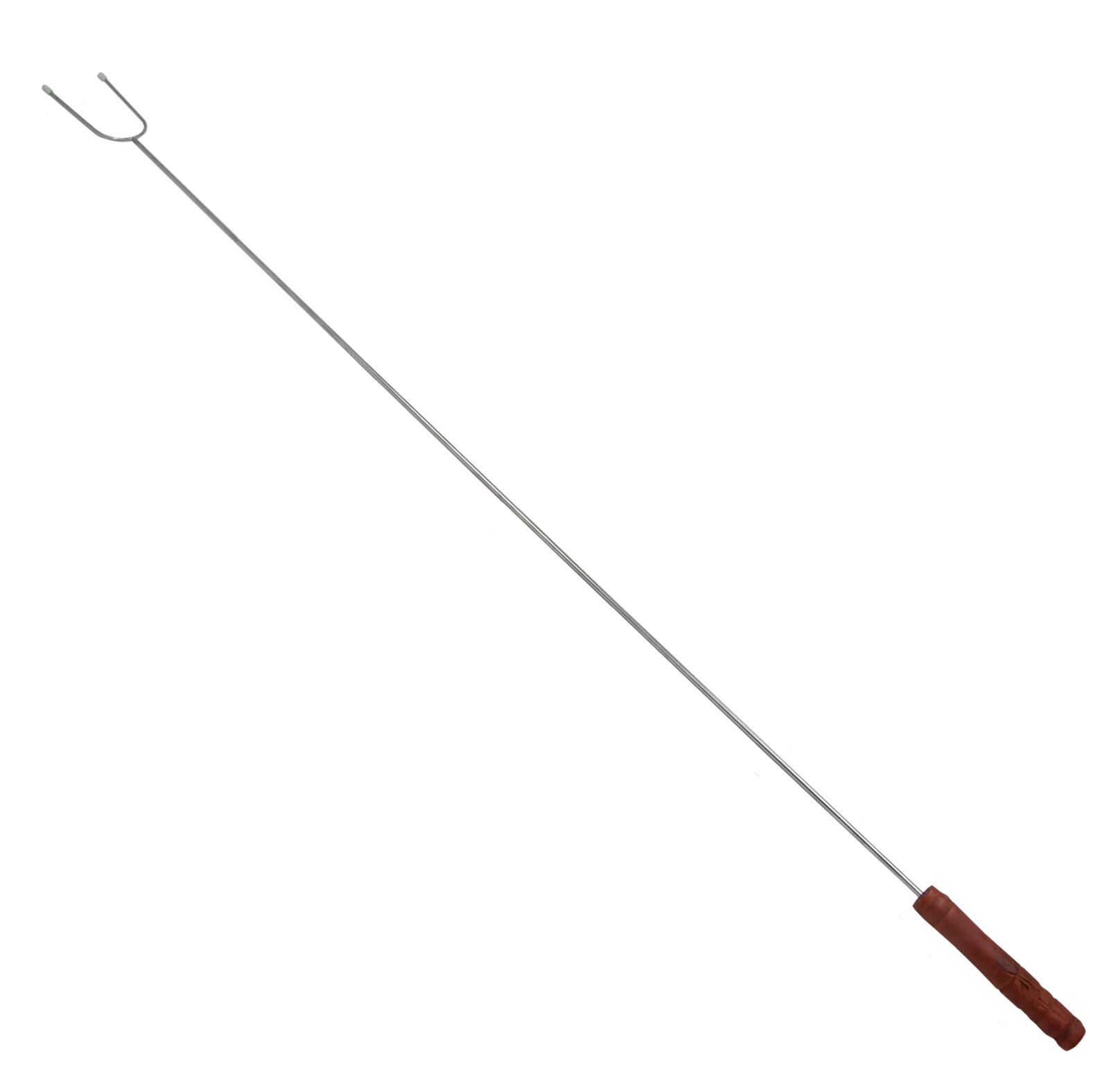 vidlice opékací 100cm nerez, dřev. rukojeť