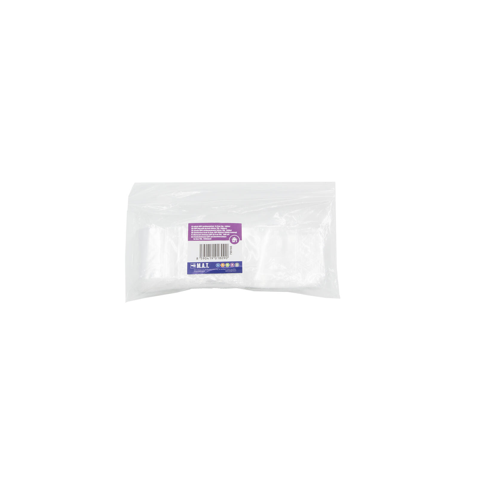 sáček LDPE rychlouzavírací  4x 6cm TRA (100ks) 0.02 Kg MTA MAXMIX Sklad14 799166