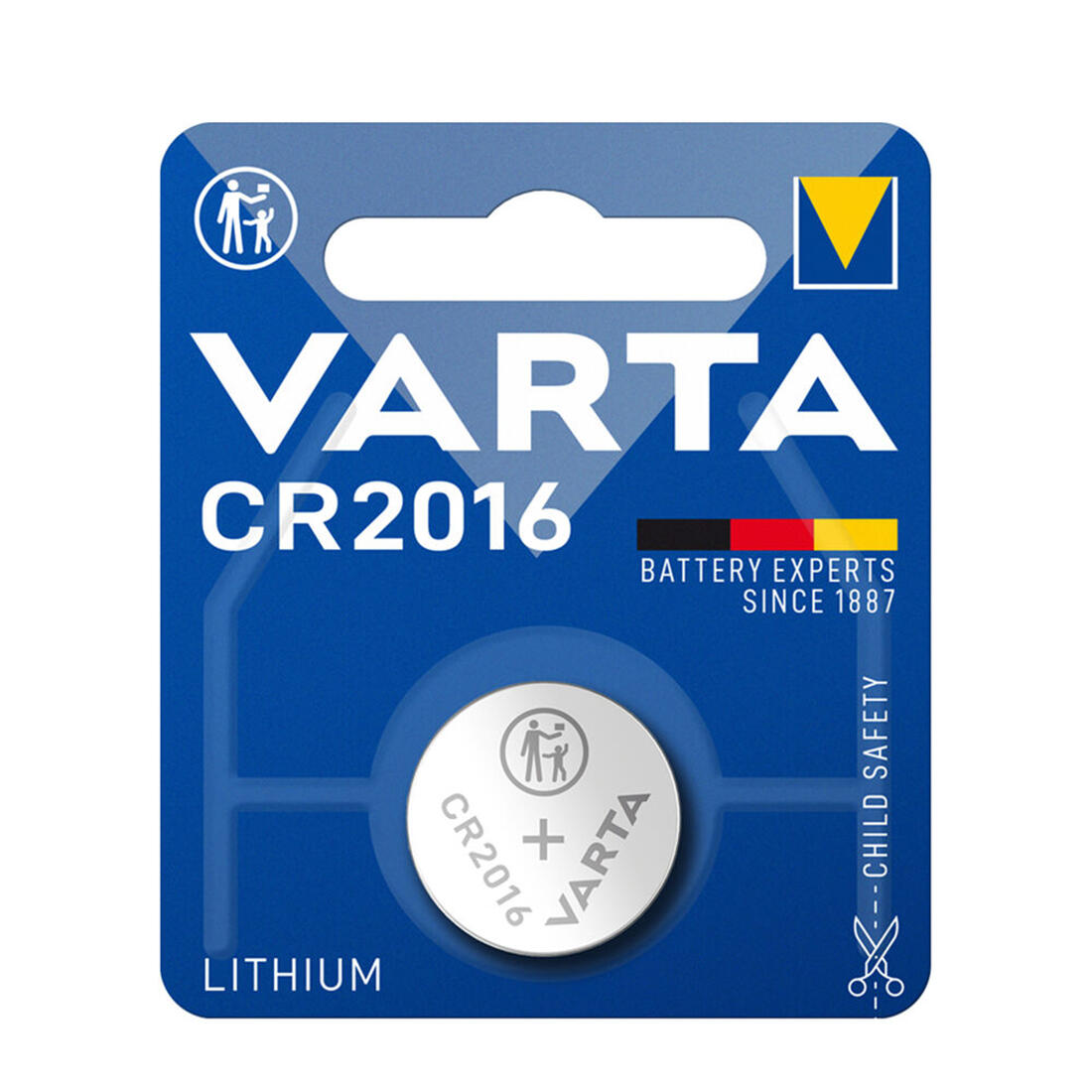 baterie knoflíková CR2016 lithiová VARTA 0.00 Kg MTA MAXMIX Sklad14 129181